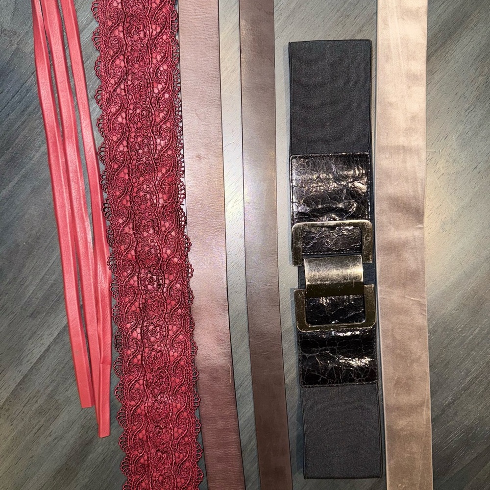 Express, Fossil, Venus, NY&C Suede, Leather, Spandex Belt Lot - Picture 7 of 14